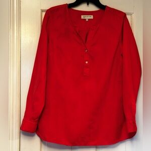 Jones New York Bold Coral Blouse